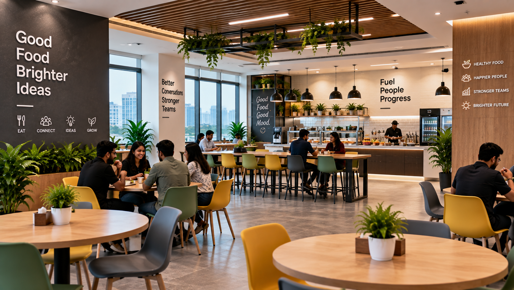 Corporate cafeteria and breakout area interior fit-out
