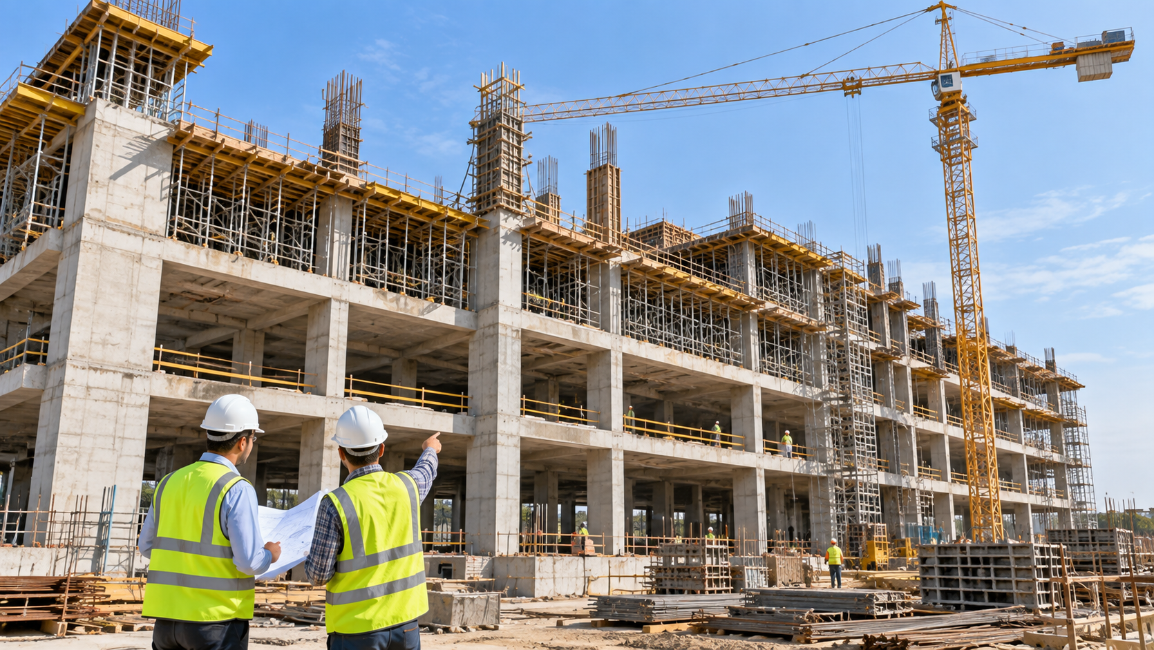RCC framed structure under construction by VNA Developers